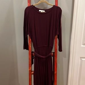 Loft Burgundy Dress Size XL